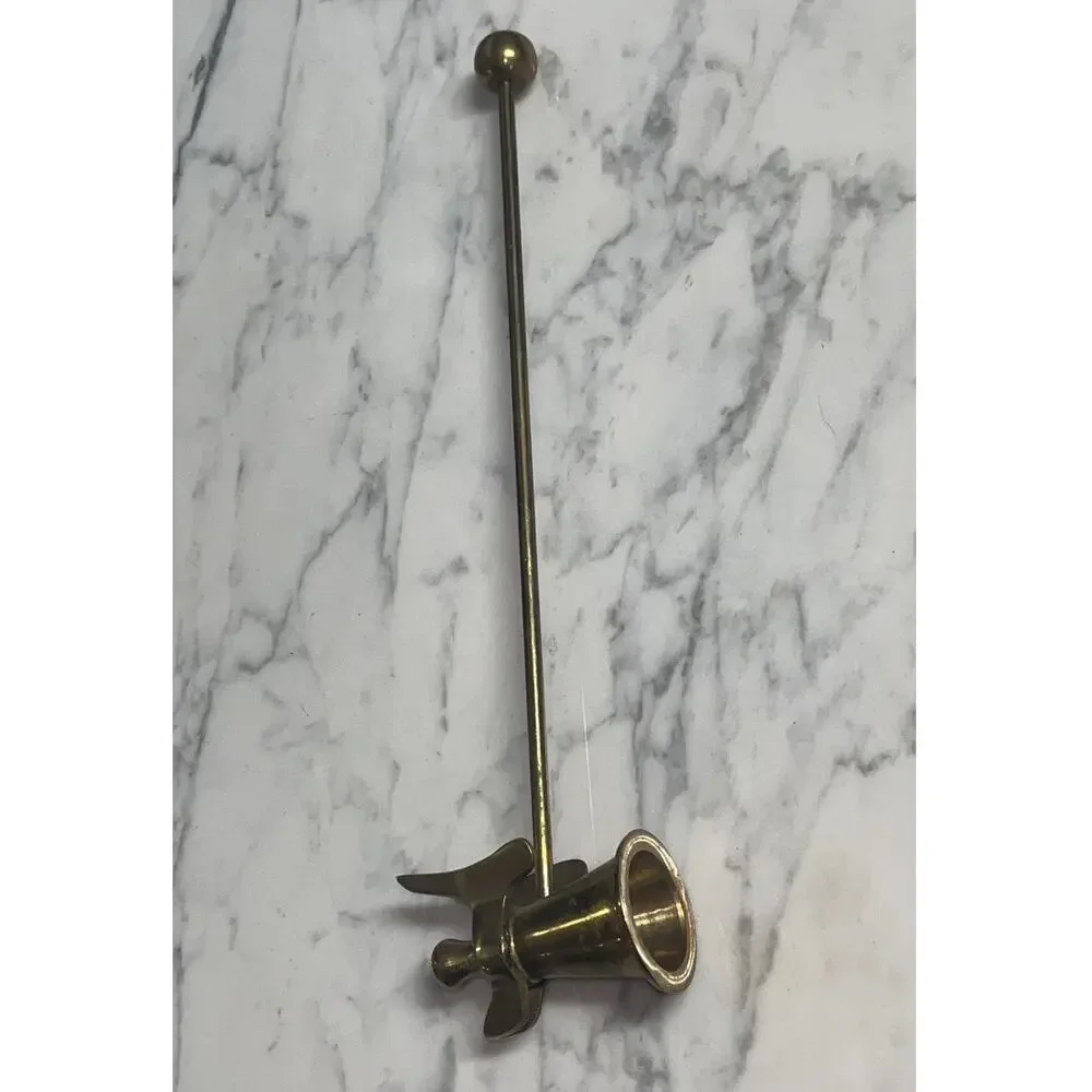 Vintage Brass Angel Candle Holder & Snuffer